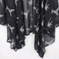 Black Rainn Sheer Kimono Cardigan Women's XL Bird Print Open Front Black White