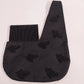 Lynne Jerome Black Beaded Silk Saddle Bag Unique Double Loop Handle Vintage