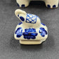 Vintage Blue & White Porcelain Elephant Teapot with Lid – Small Asian-Style Ceramic Tea Pot, Hand-Painted Floral Design