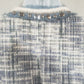 Katherine New York Women's Blue Gray & White Blazer Jacket Large Accented Trim