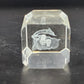 3D Laser Etched Crystal Paperweight Lighthouse Leaping Marlin