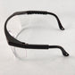 Gateway Strobe VS Traditional Visitor Safety Glasses Telescoping Temples Z87.1+ (Black Frame, Clear Lens)