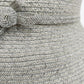 Deborah Rhodes Brimmed Hat Gray Straw Weave Bows Buttons 2.5" Brim Women Medium