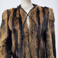 Racoon Fur Coat Small Lined Thigh Length Cape Sleeve Tie Close Hand Made No Tags