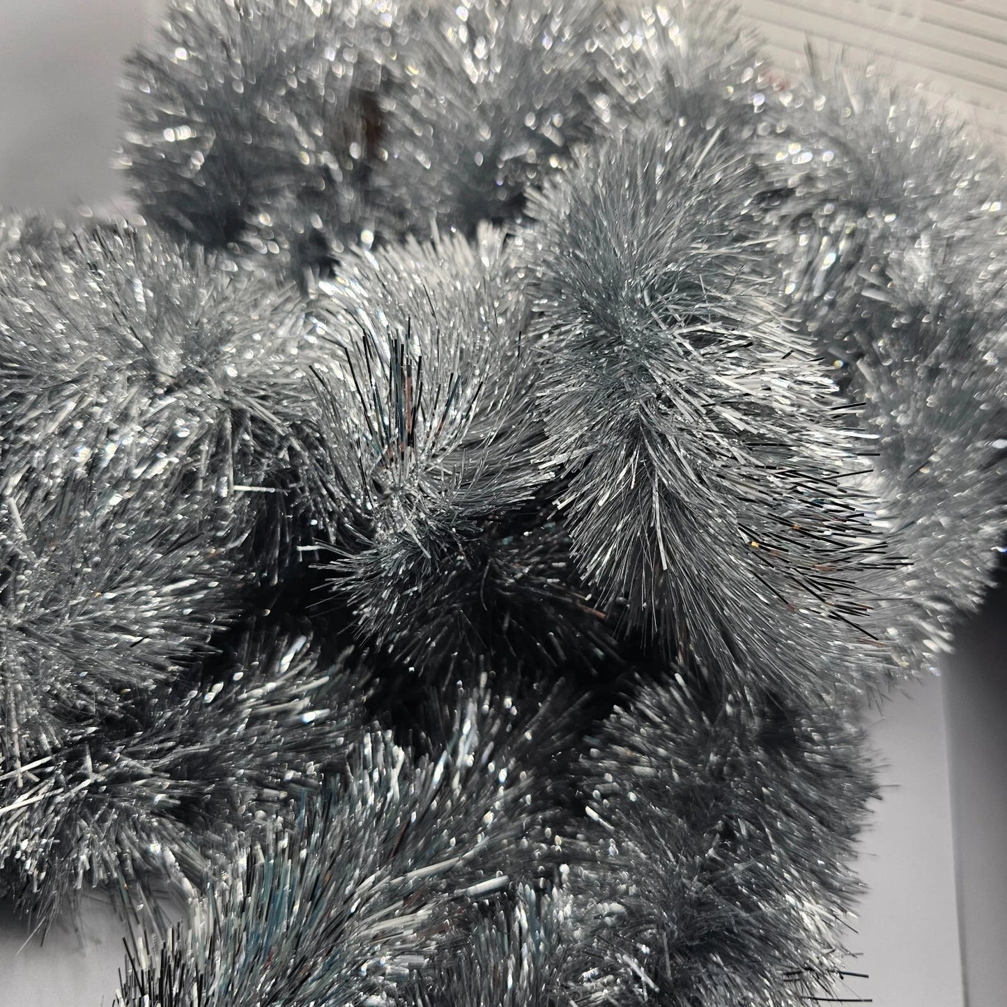 3 Pk Vintage Christmas Tinsel Garland Blue Silver Gold 18' NOS Made USA Shiney