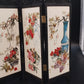 Chinese Mini Folding Tabletop Screen 4 Panel Double Sided Geisha Asian Decor Vtg
