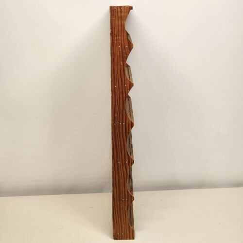 Wooden Wall Hanging Shelf 6 Opening Shallow Depth Solid Back Plate Groove 19x28"