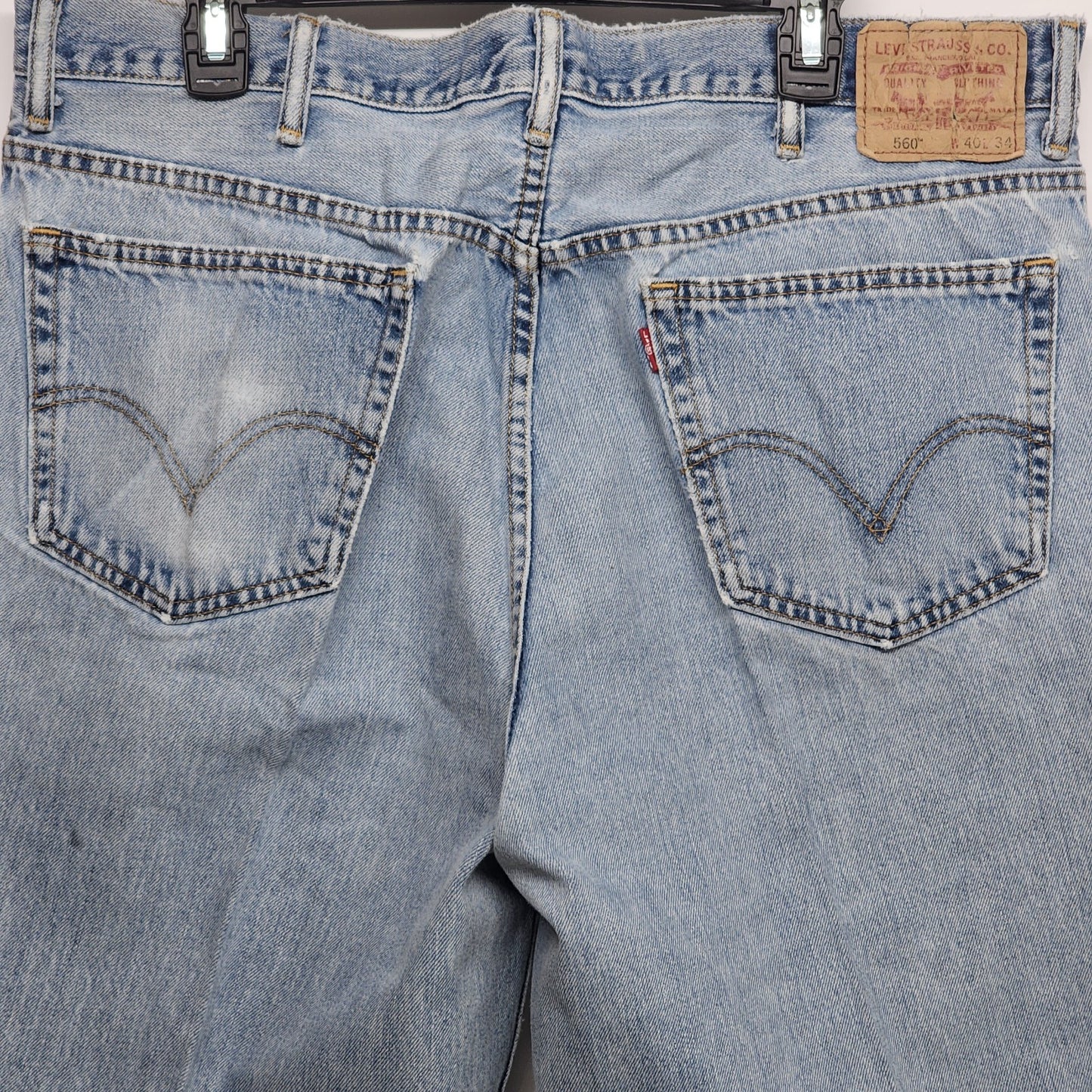 Levi Strauss Comfort Fit 560 Blue Jeans Pants Denim 90s Straight Leg 40x34 USA