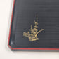 Japanese Plastic Square Food Serving Tray 10.5" Black and Red Trim Floral Image