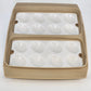 Tupperware 723-2 Deviled Egg Keeper Almond 4 Pc w Inserts Carrier 12" Vintage
