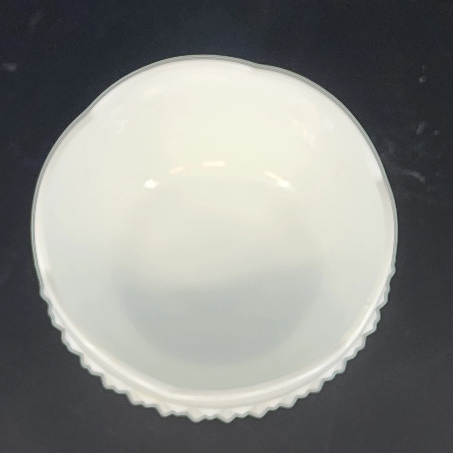 Vintage Indiana Milk Glass Diamond Point Candy Dish Footed Bowl
