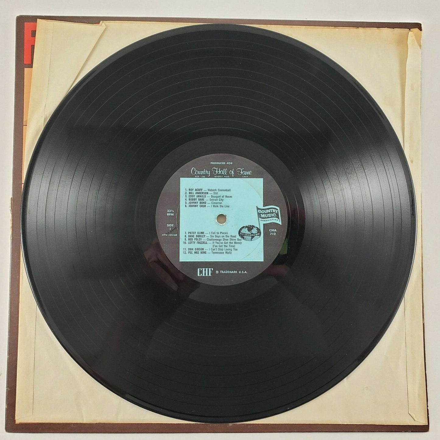 Famous Original Hits by 25 Great Country Music Artists Record Album CMA-712 1965