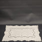 White Embroidered Cutwork Scalloped Rectangle Doily Placemat Table Runner Linen