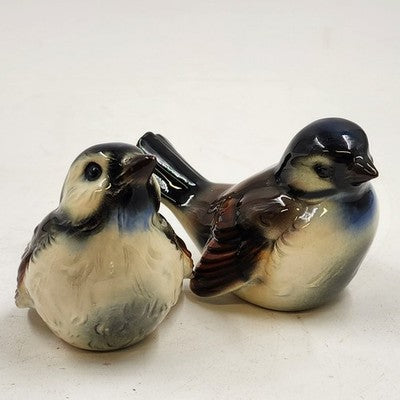 Set of 2 Goebel Sparrow Bird Figurine West Germany CV72 & CV73 Porcelain 2.5"x4"
