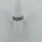 Silver Tone Pink Purple Rhinestone Double Row Band Ring Size 8 Statement Fashion