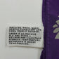 Veresa Oblong Scarf Purple Red Stripes White Floral 46” x 10” Polyester