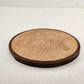 3 Round Wooden Hot Pad Trivets Cork Top 7" 8.5" and 10" Diameter Finger Grips