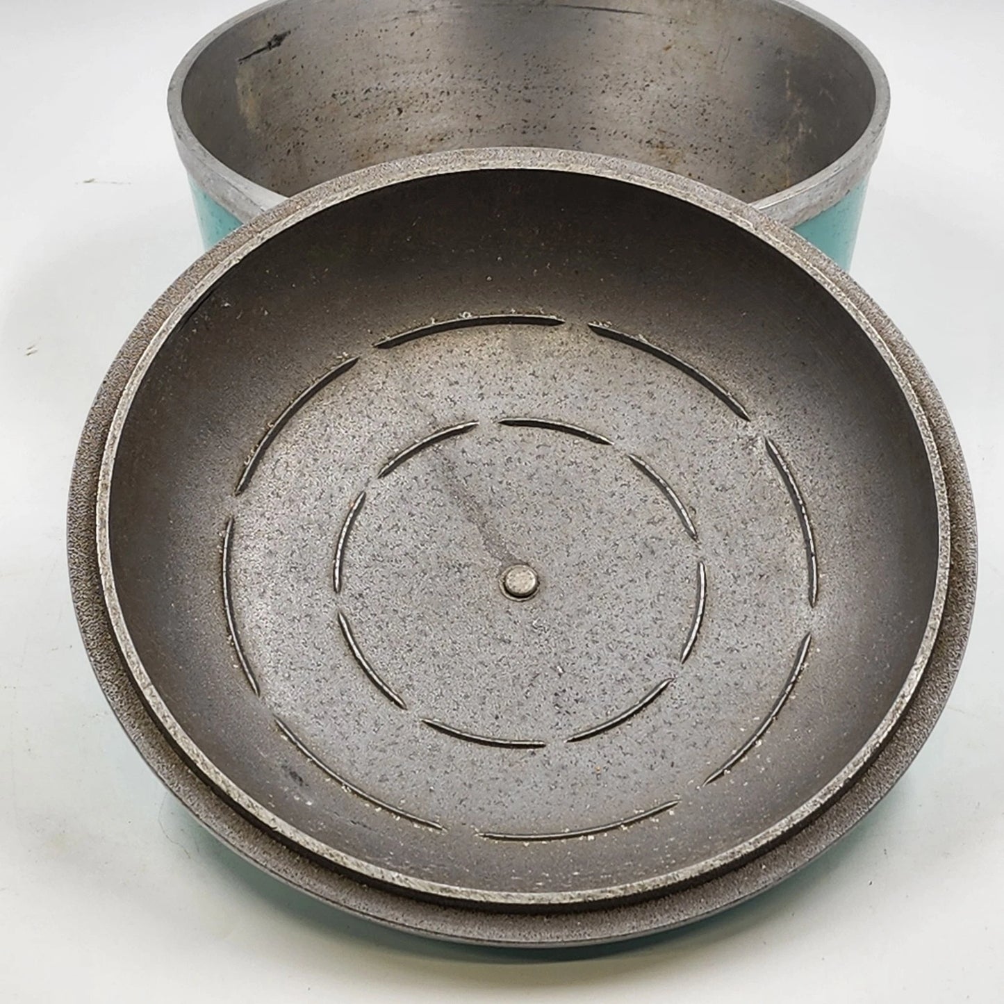 Club Aluminum 4 Qt Dutch Oven Turquoise 10" Stock Pot w/ Lid Vintage 1960s