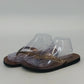 Montego Bay Club Flat Sandals Womens Size 8 Gold Glitter Straps Beach Flip Flops