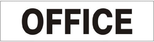 OFFICE Decal Pressure Sensitive Sign Vinyl Press On Adhesive 2.25" x 9" PD-5702