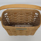 Longaberger Dresden Tour Basket 1994 Edition Plastic Protector Hinged Handle