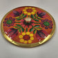 Footed Metal Floral Tin with Lid Vintage Western Germany Mavis Fricke & Nacke