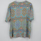Vintage Chicos Design Aztec Geometric Shirt Womens Green Cotton