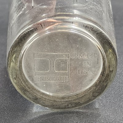 Irvinware Cocktail Mixer Shaker Glass w/ 1950s Drink Recipes USA Barware Vtg