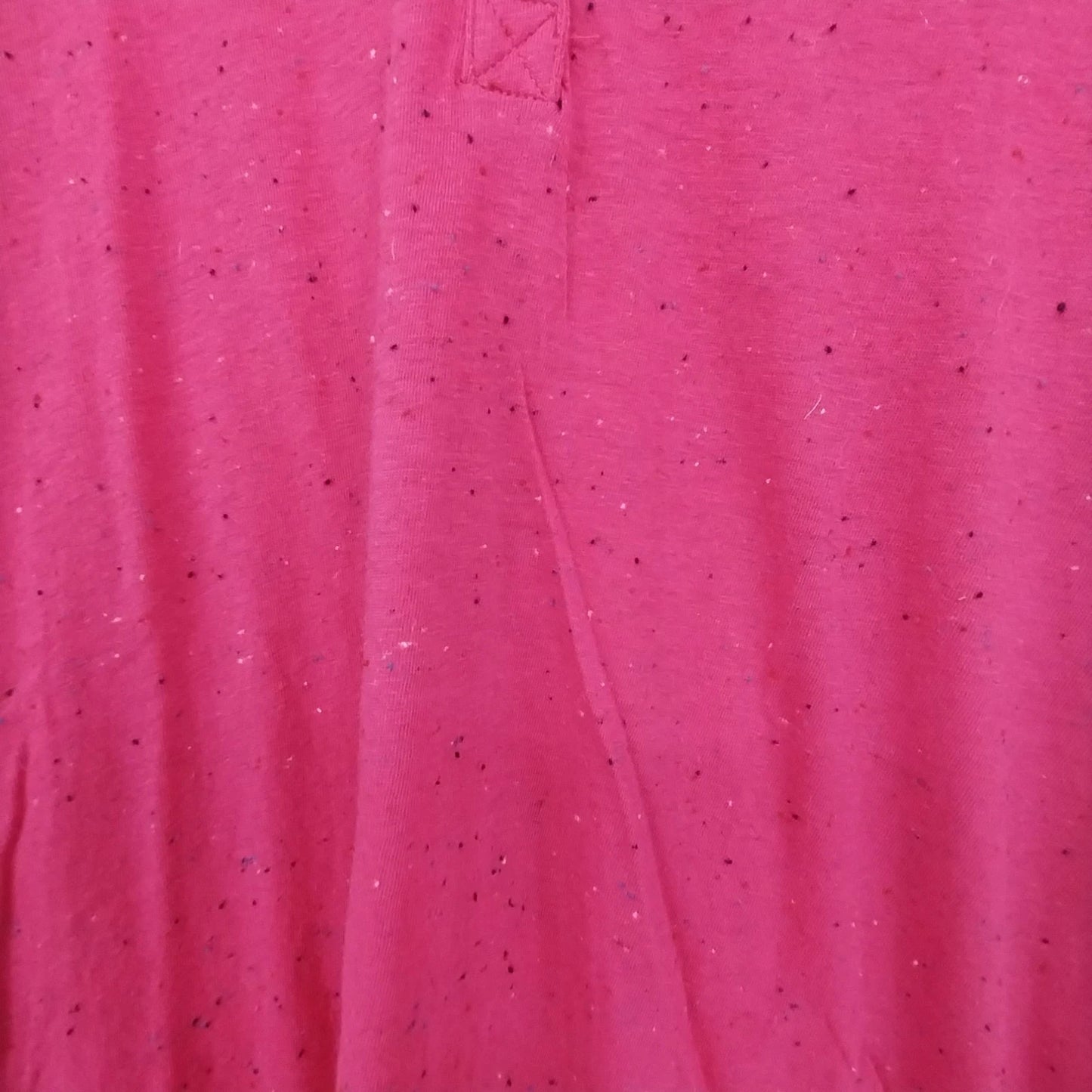 T by Talbots Pink Speckled Notch Neck Top Women MP Cotton