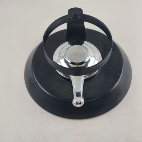 Fondue Pot Burner Enamal Stand White Black Unused Stainless