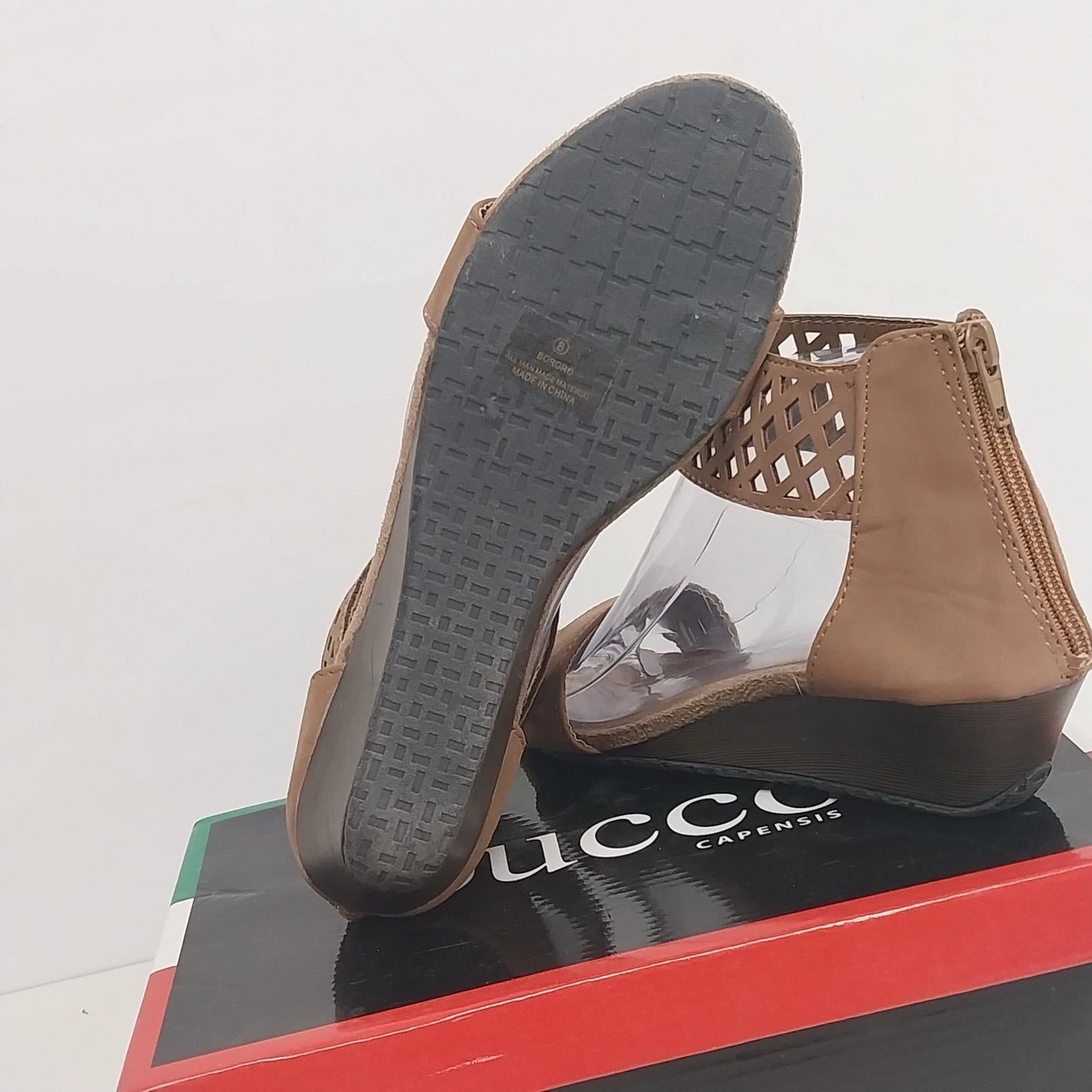 Bucco Capensis Bororo Brown Sandals Women Size 8 Ankle Strap