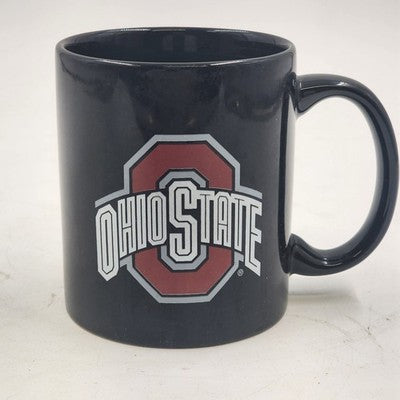 Ohio State University Black Coffee Mug Tea Cup Buckeyes Block O Logo NCAA Gift