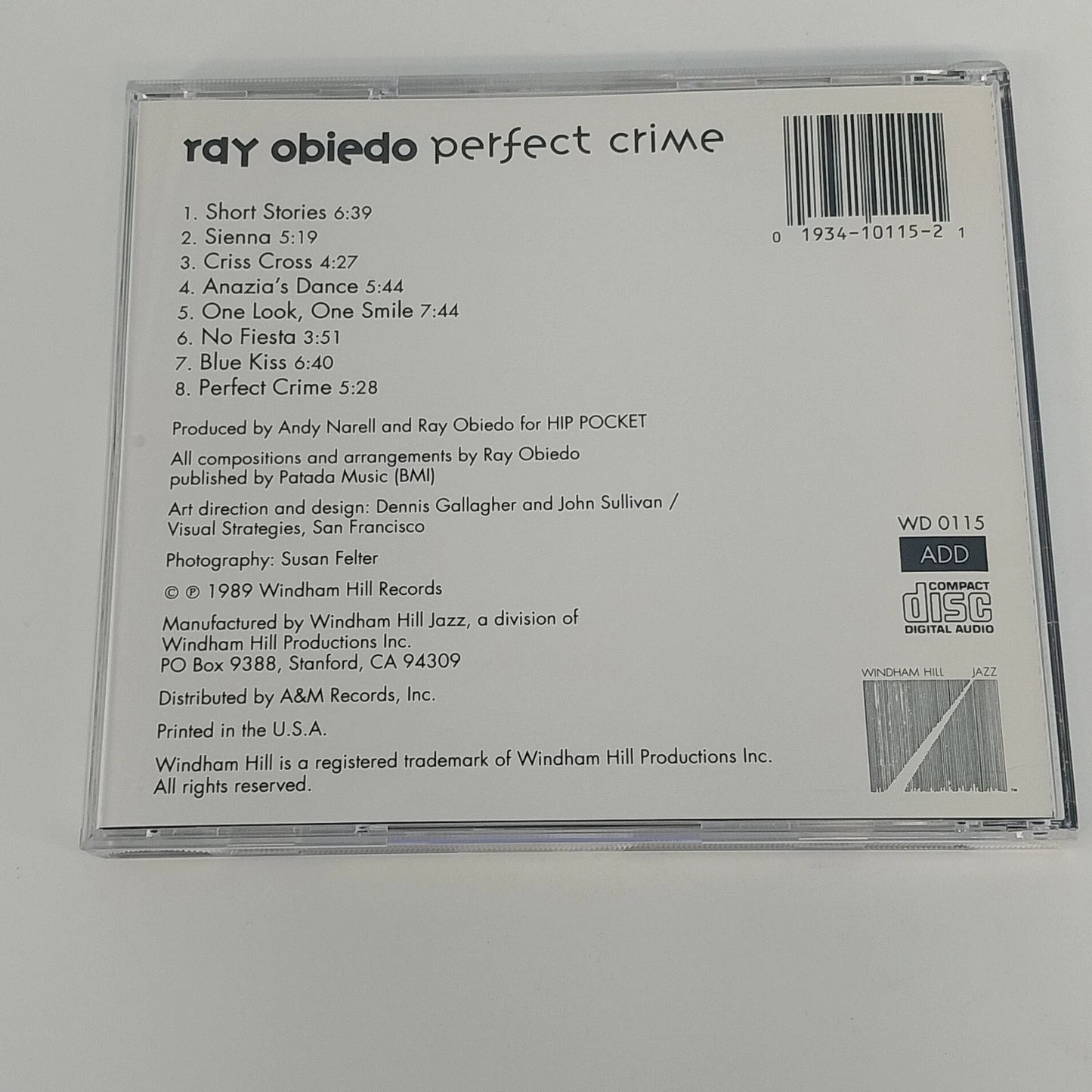 Ray Obiedo Perfect Crime CD 1989 Windham Hill Jazz Smooth Jazz Contemporary USA