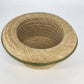 Vintage Straw Boater Hat Green Band Red Flower Ted Jacobs Box