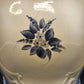 Vee Jackson California Pottery White Planter Blue Floral Footed Cachepot 9.5 in