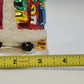 Large Hand Painted Blown Glass Santa Claus Christmas Tree Hanging Ornament 7"