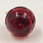 Red Blown Glass Round Santa Claus Hanging Ornament Christmas Holiday Motif 5"x3"