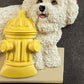 Bichon Frise Refrigerator Magnet Fire Hydrant Dog Figurine Willabee Ward MBI