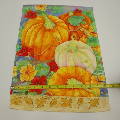 Set of 4 Fall Halloween Mini Garden Flags Pumpkins Welcome Decor
