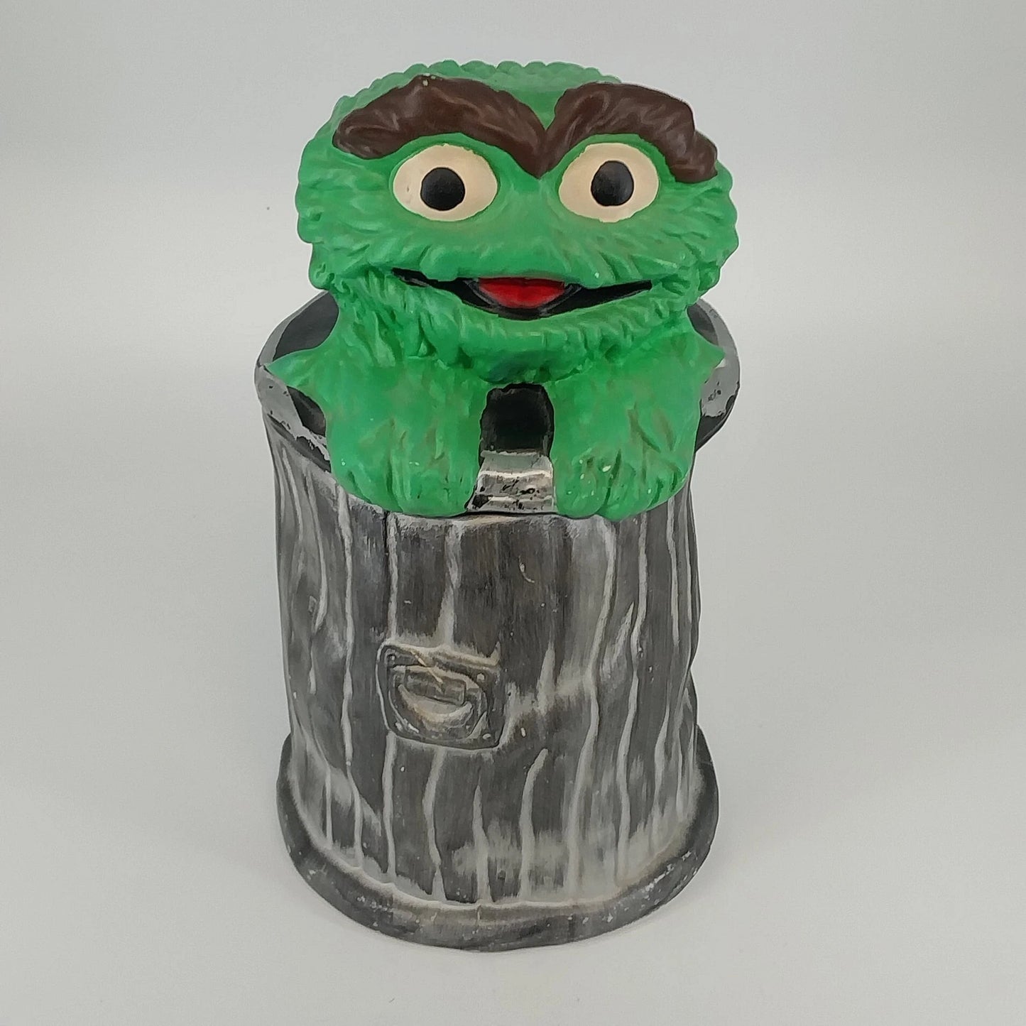 California Originals Oscar Grouch Trash Can Cookie Jar 11.5" Sesame Street Vtg