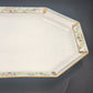 Tirschenreuth Bavaria Octagon Serve Platter Blue Border Enamel Flowers Gold Trim