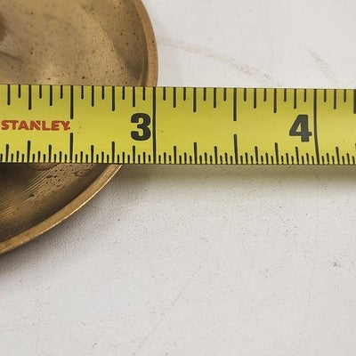Solid Brass Gold Tone Candlestick Candle Hlder 2.5" x 3" Made in India Vintage