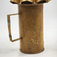 Italian Metal Lantern Taper Holder Vintage Amber Yellow Cone Rustic Candle Lamp