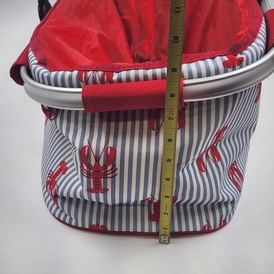 Boat House Insulated Picnic Basket Bag Collapsible Aluminum Handle Portable NOS