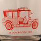 Classic Car Decanter Carafe 6" Tall Clear Frosted No Stopper 4 Images Circa 1900