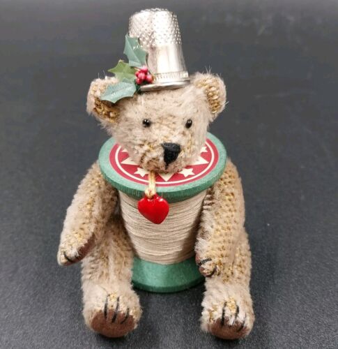 Hallmark Keepsake Christmas Ornament 2002 THREADBEAR Fabric Wood and Metal