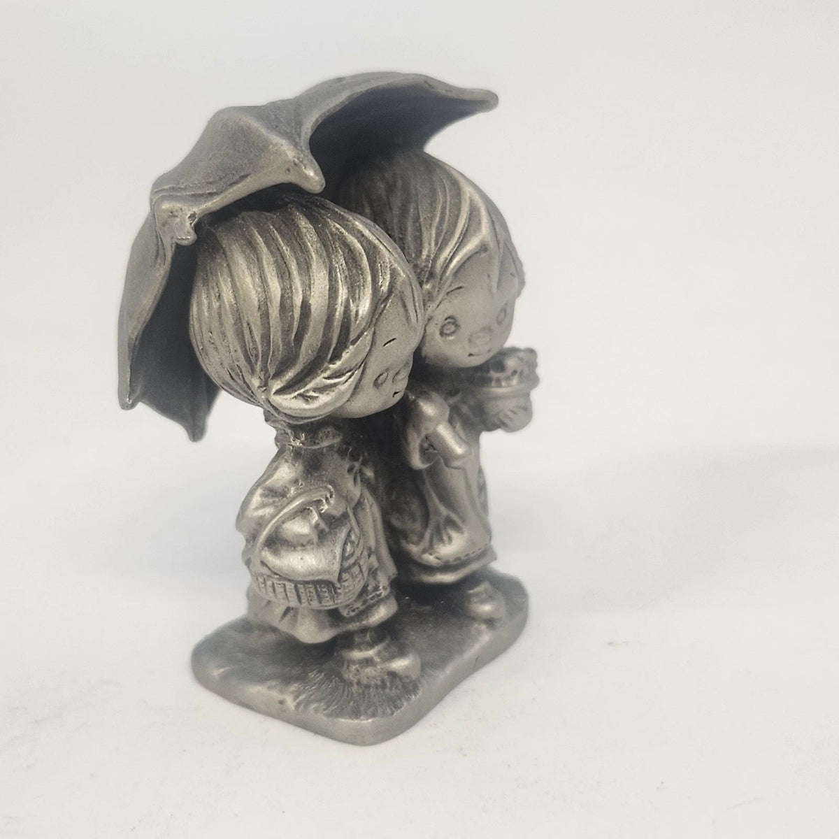 Hallmark Little Gallery Betsey Clark Kids Umbrella Fine Pewter Figurine 1977 Vtg