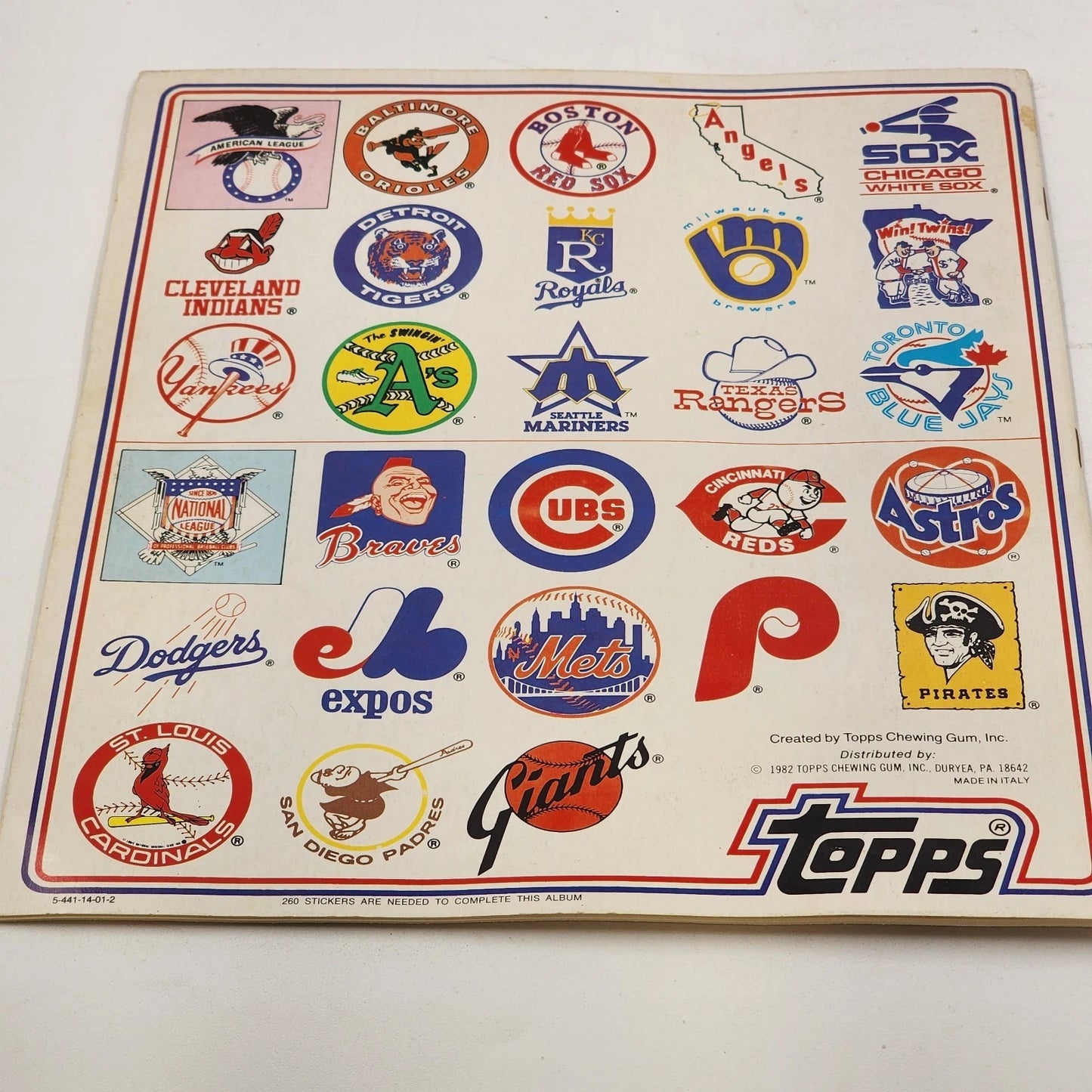 1982 Topps Baseball Sticker Album Empty Never Used Gary Carter Cover Vintage