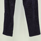 ELLE Dark Plum Purple Velvet Jeans Pants Paisley Boho Motif Low Rise Stretch 12R