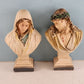 2 Chalkware Bust Virgin Mary Jesus Christ Mother Head Statue Catholic Religious